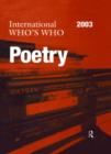 Image for International who&#39;s who in poetry 2003