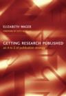 Image for Getting research published  : an A to Z of publication strategy