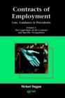 Image for Contracts of employment  : law, guidance and precedentsVol. 1: The legal basis of the contract and specific occupations