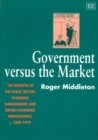 Image for GOVERNMENT VERSUS the MARKET : The Growth of the Public Sector, Economic Management and British Economic Performance, c. 1890–1979