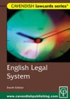Image for English legal system lawcards