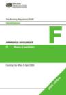 Image for Approved Documemt F - Ventilation : Approved Document F