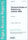 Image for Structural Studies of Polymers by Solution NMR