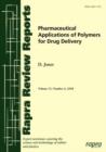 Image for Pharmaceutical Applications of Polymers for Drug Delivery