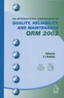 Image for Quality, reliability, and maintenance  : QRM 2002