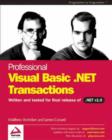 Image for Professional Visual Basic .NET transactions