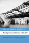 Image for Social policy review13: Developments and debates, 2000-2001