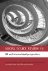 Image for Social policy review15: UK and international perspectives