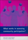 Image for What works in assessing community participation?