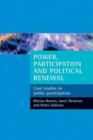 Image for Power, participation and political renewal