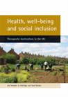 Image for Health, well-being and social inclusion
