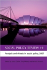 Image for Social policy review19: Analysis and debate in social policy, 2007