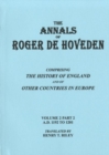 Image for The annals of Roger de Hoveden  : comprising the history of England and other countries of EuropeVol. 2 Part 2: 1192-1201 : v.2 : A.D.1192 to 1201