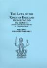 Image for The Laws of the Kings of England from Edmund to Henry I