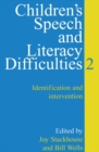 Image for Children&#39;s Speech and Literacy Difficulties
