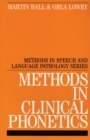 Image for Methods in clinical phonetics