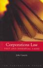 Image for Corporations Law : Texts and Essential Cases