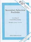 Image for Secondary Selection Portfolio : Test Pack 2 : Verbal Reasoning Practice Papers (Multiple-choice Version)