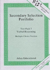 Image for Secondary Selection Portfolio : Test Pack 3 : Verbal Reasoning Practice Papers (Multiple-choice Version)
