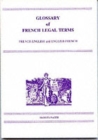 Image for Glossary of French legal terms  : French-English and English-French