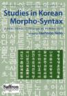 Image for Studies in Korean Morpho-Syntax