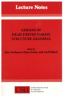 Image for German in Head-driven Phrase Structure Grammar