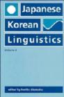 Image for Japanese/Korean Linguistics: Volume 4 : v. 4