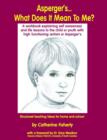 Image for Asperger&#39;s What Does It Mean to Me? : A Workbook Explaining Self Awareness and Life Lessons to the Child or Youth with High Functioning Autism or Aspergers.