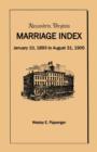 Image for Alexandria Virginia Marriage Index, January 10, 1893 to August 31, 1905