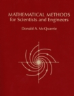 Image for Mathematical methods for scientists and engineers