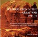 Image for Soldiers Died in the Great War, 1914-1919