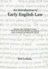 Image for An Introduction to Early English Law