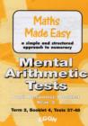 Image for Mental Arithmetic Tests Pupil Response Booklets Year 3 : Tests 37-48 : Year 3, Term 2, Booklet  4