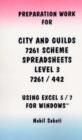 Image for Preparation work for City and Guilds 7261 scheme spreadsheets level 3 7261/442 using Excel 5/7 for Windows : Spreadsheets Level 3 - 7261/442 - Using Excel 5/7 for Windows