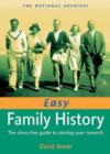 Image for Easy family history  : the stress-free guide to starting your research