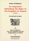 Image for An Argument Defending the Right of the Kingdom of Ireland (1645)