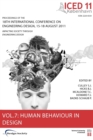 Image for Proceedings of ICED11 : Impacting Society Through Engineering Design : Vol. 7 : Human Behaviour in Design