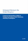 Image for Uninsured Driving in the UK : A Report to the Secretary of State for Transport
