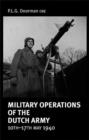 Image for Military Operations of the Dutch Army 10 - 17 May 1940
