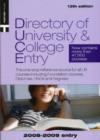 Image for Directory of university &amp; college entry  : 2008-2009 entry