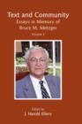 Image for Text and Community : Essays in Honor of Bruce M. Metzger : v. 2