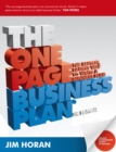 Image for The one page business plan  : start with a vision, build a company!
