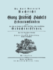 Image for Nachricht Von Georg Friedrich Handel&#39;s Lebensumstanden. (Faksimile 1784. Handel.)