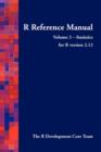 Image for R Reference Manual - Volume 3 - Statistics - for R Version 2.13
