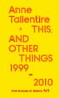 Image for Anne Tallentire  : this and other things 1999-2010