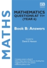 Image for Mathematics Questions at 11+ (Year 6) Book B: Answers