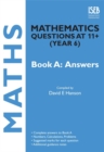 Image for Mathematics Questions at 11+ (Year 6) Book A: Answers