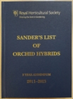 Image for Sander&#39;s List of Orchid Hybrids 3 Year Addendum 2011-2013