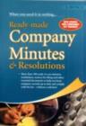Image for Ready-Made Company Minutes &amp; Resolutions