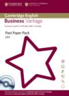 Image for Past Paper Pack for Cambridge English Business Vantage 2011 Exam Papers and Teacher&#39;s Booklet with Audio CD